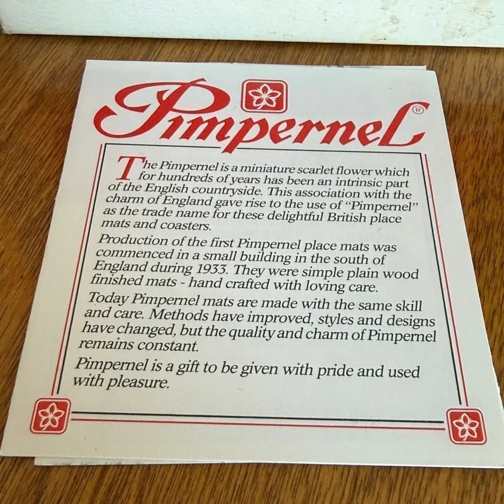 Pimpernel cork coaster set